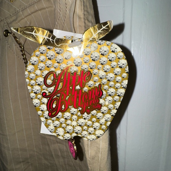 Vintage w/Tags - Apple Bottoms Embroidered Trousers with Gold & Gem Accents - Picture 6 of 8